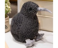 Pliušinis žaislas Kiwi Bird, juodas, 17 cm