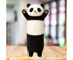 Pliušinis žaislas - pagalvėlė Panda, 70 cm, balta/juoda