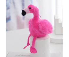 Pliušinis žaislas - pakabukas Flamingas, 12 cm, rožinis