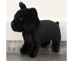 Pliušinis žaislas Šuo, 19 cm, juodas