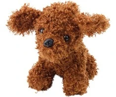 Pliušinis žaislas Šuo Pudelis, 20 cm, rudas