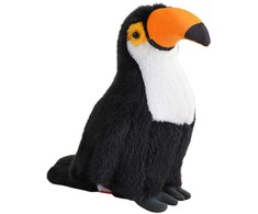 Pliušinis žaislas Tukanas, juodas/baltas, 20 cm