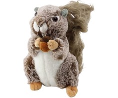 Pliušinis žaislas Voverė su riešutu, 18 cm, ruda