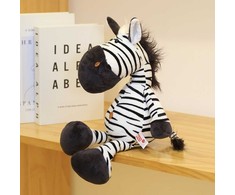 Pliušinis žaislas Zebras, 25 cm, baltas/juodas