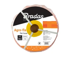Orange Plokščia vandens žarna Bradas AGRO-FLAT PE, 4 Bar, 1 1/4"- 100 m, Oranžinis
