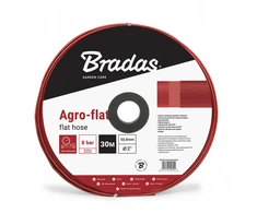 Plokščia vandens žarna Bradas AGRO-FLAT PVC, W.P.8 / B.P.24 Bar, 1 1/2- 100m, Raudona