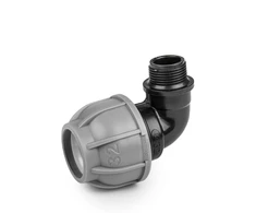 PN10 alkūnė PE vamzdžiams 32 mm / 3/4" išor.sr. Bradas