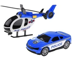 Policijos automobilio ir sraigtasparnio rinkinys