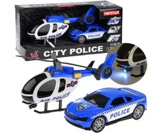 Policijos automobilio ir sraigtasparnio rinkinys