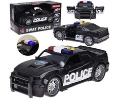 Policijos automobilis su šviesos ir garso efektais