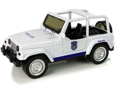 Policijos automobilis visuregis, baltas