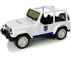 Policijos automobilis visuregis, baltas
