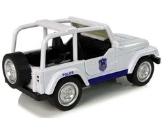 Policijos automobilis visuregis, baltas