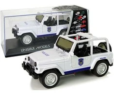 Policijos automobilis visuregis, baltas