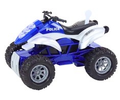 Policijos keturratis su priekaba ir motorine valtimi