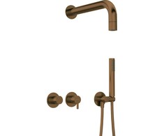 Potinkinis dušo komplektas Deante Silia NQS_C0XK, Brushed bronze