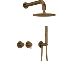 Potinkinis dušo komplektas Deante Silia NQS_C0YK, Brushed bronze