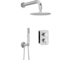 Potinkinis dušo komplektas Deante Silia+Box, BXYYFQSM, Brushed steel