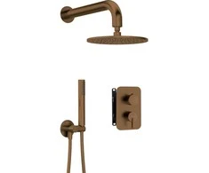 Potinkinis dušo komplektas Deante Silia+Box, BXYYCQSM, Brushed bronze