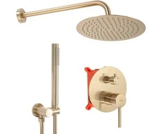 Potinkinis dušo komplektas REA Lungo, Brushed Gold, + Box