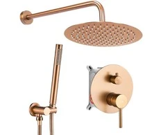 Potinkinis dušo komplektas REA Lungo, Brushed Copper, + Box