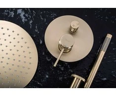 Potinkinis dušo komplektas REA Lungo Grip, Brushed Gold, + Box