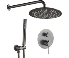 Potinkinis dušo komplektas REA Lungo Grip, Titanium Gun Pilkas, + Box