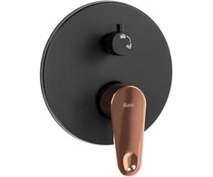 Potinkinis dušo komplektas REA Mild, Juodas/Rose Gold, + Box