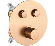 Potinkinis dušo komplektas su termostatu REA Lungo, Brushed Copper, + Box