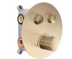Potinkinis dušo komplektas su termostatu REA Lungo, Brushed Gold, + Box