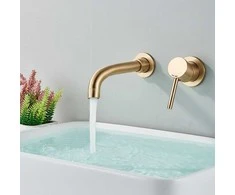 Potinkinis praustuvo maišytuvas Rea Lungo Long, Brushed Gold, + Box