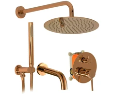 Potinkinis vonios-dušo komplektas REA Lungo, Copper, + Box