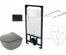 Potinkinis WC komplektas Deante Peonia 6in1, CDENDZPW, Anthracite/titanium/nero