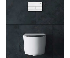 Potinkinis WC rėmas Rea K011A-Q su mygtuku T Baltas Glass