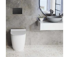 Potinkinis WC rėmas Rea K011A-Q su mygtuku T Juodas matt