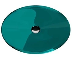 Praustuvas Besco Anya Ocean Breeze, 50 cm, su chrome sifonu