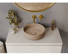 Praustuvas Besco Clea Cera-Line, 34.6 x 11.4, Matt Mokka