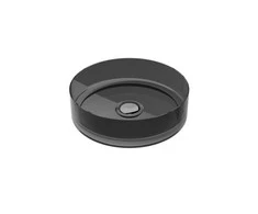 Praustuvas Besco Enya Carbon Pilkas, 36 cm, su chrome sifonu