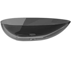 Praustuvas Besco Neya Carbon Pilkas, 60 cm, su baltu dangteliu