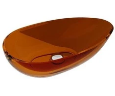 Praustuvas Besco Neya Earth Rust, 60 cm, su baltu dangteliu