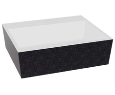 Praustuvas Besco Vera Glam Graphite, 40 x 50 x 15 cm