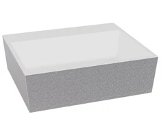 Praustuvas Besco Vera Glam Sidabrinis, 40 x 50 x 15 cm