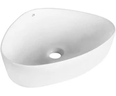 Praustuvas Laveo Asymmetric, Baltas, 50.5x41 cm