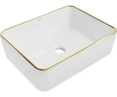 Praustuvas Mexen Catia 48 cm, Baltas/Gold edge