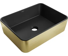Praustuvas Mexen Catia 48 cm, Juodas matt/Gold lines