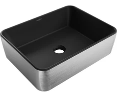 Praustuvas Mexen Catia 48 cm, Juodas matt/Sidabrinis lines