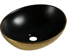 Praustuvas Mexen Elza, Juodas matt/Gold pattern