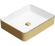Praustuvas Mexen Estela, 50 x 40 cm, Baltas/Gold