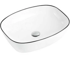 Praustuvas Mexen Lita, 49 cm, Baltas/Juodas