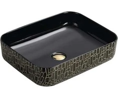 Praustuvas Mexen Lorita, 51 cm, Juodas/Gold
